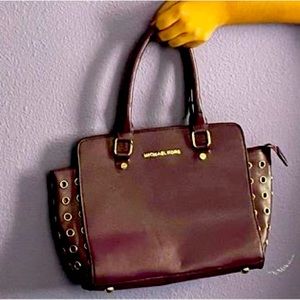 Saffiano leather tote.